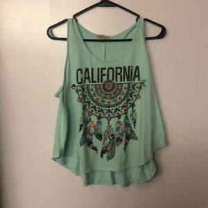 Blue California tank top